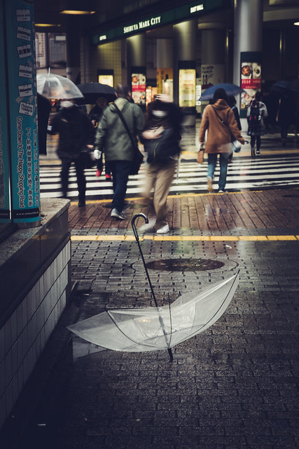 Shibuya’s loneliest umbrella