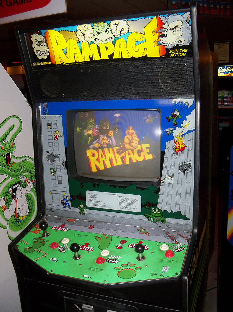Rampage Close Up Of Rampage Video Game Cabinet Bally Mid Flickr