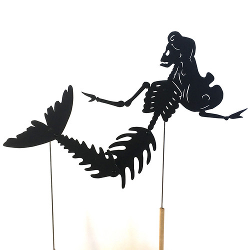 Mermaid Skeleton Shadow Puppet | by Lois Conlan