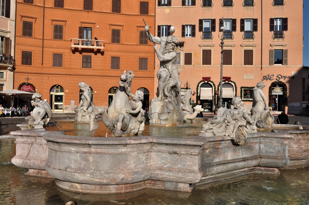 fuente de neptuno en la plaza navona-ROMA-Italia