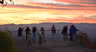 Sunset Photographers at Jump Off Rock, North Carolina