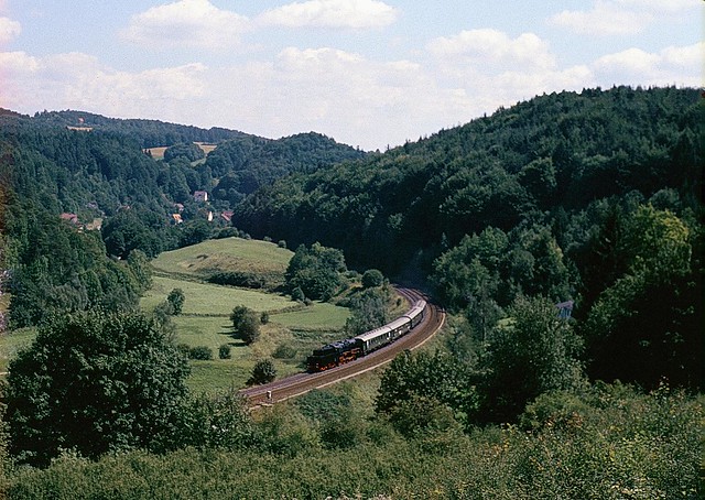 50 622 bei Deinsdorf auf der Pegnitztalbahn 1985