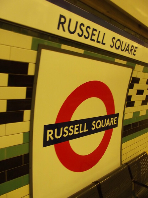 Russell Square Underground Station - signs