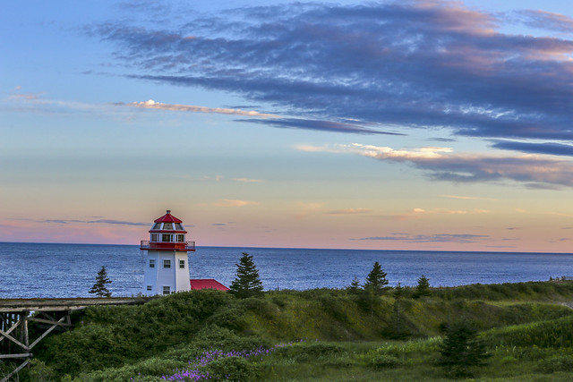 Grande-Rivière Lighthouse after sunset