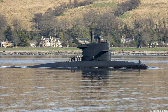 Royal Netherlands Navy (Koninklijke Marine) Walrus-class submarine; Loch Long, Firth of Clyde, Scotland