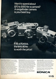 Konica range finders 1968