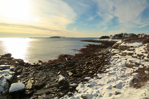 maine capeelizabeth beach winter landscape usa