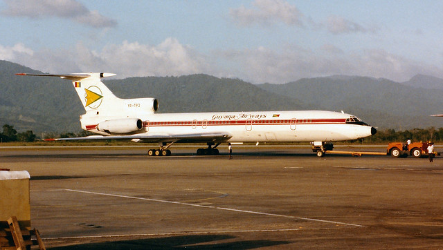 Guyana Airways Tu-154 (leased from Tarom) @POS