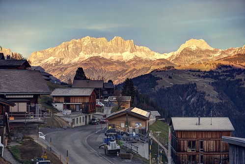 furna switzerland swissalps graubünden grisons prättigau mountain village town road sunset dusk day outdoor sony a6000 selp1650 3xp raw photomatix hdr qualityhdr qualityhdrphotography fav200