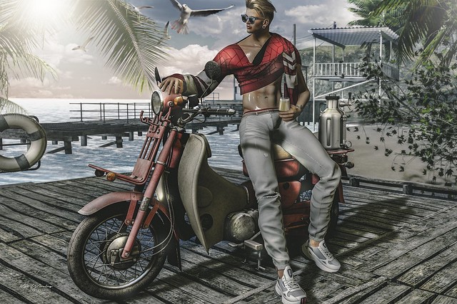 --ANHELO-M55MD-193GA :: postman motorcycle@Uber / Native - Rolled Jeans All Colors＠TMD