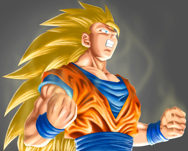 Pintura Digital Goku Ssj3 - de Lima