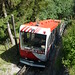114místný vůz pozemní lanovky Braunwaldbahn před horní stanicí, stav po kompletní rekonstrukci v roce 1997, foto: Radim Polcer