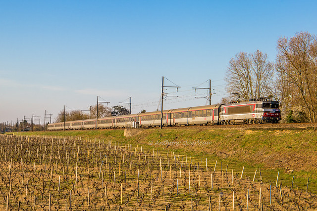24 février 2019 BB 22347 Train 4665 Bordeaux -> Marseille Barsac (33)