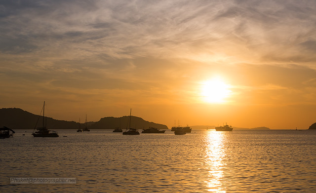 Sunrise at Chalong Bay, Phuket island, Thailand
