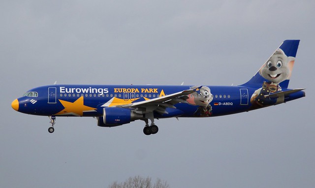 Eurowings, D-ABDQ, MSN 3121, Airbus A 320-214, 09.02.2019,  HAM-EDDH, Hamburg (Europa Park livery)