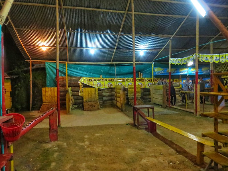 Inside the Tejo hall at Los Amigos club in Salento, Colombia