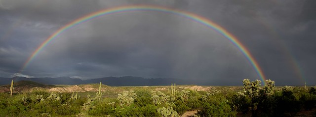 Rainbow over the San Pedro River Valley, SE of San Manuel, AZ