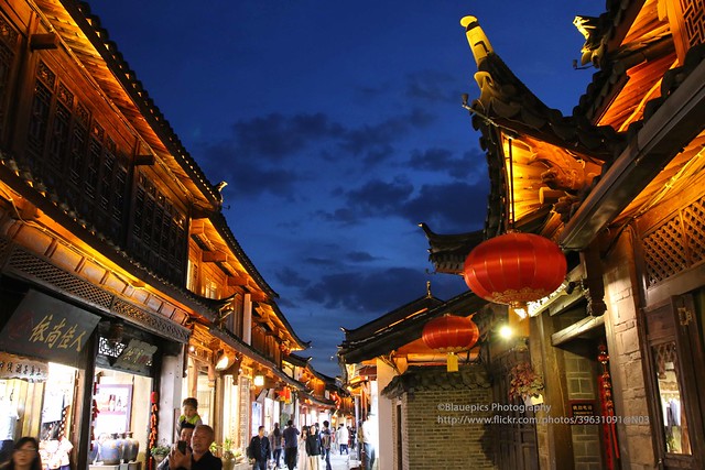 Lijiang, old town, blue hour