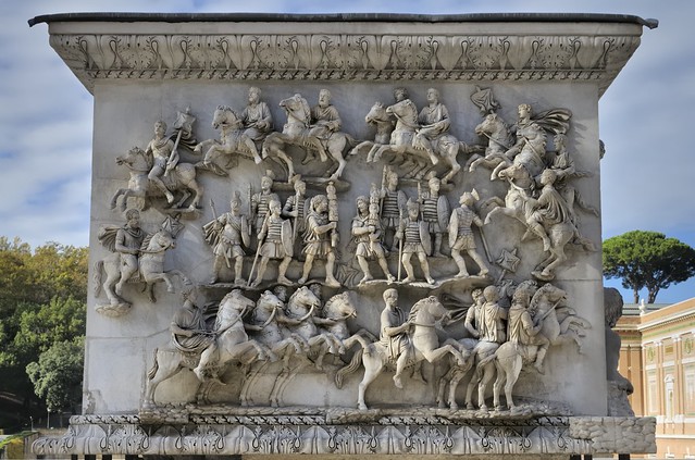 Antoninus Pius column pedestal, marble, 161 CE - Cortile della Pigna, Musei Vaticani, Rome..