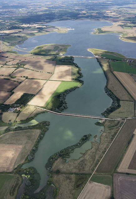 Abberton Reservoir in Essex - aerial image