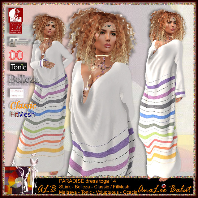 ALB PARADISE dress toga 14 stripes by AnaLee Balut