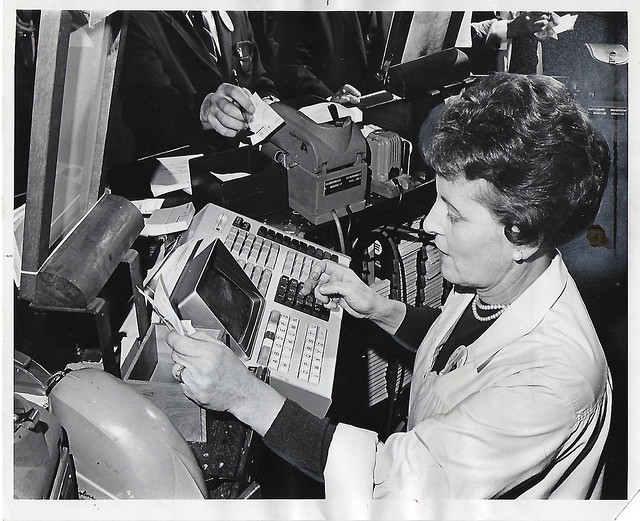1968 NY American Stock Exchange Keyboard Operator press photo