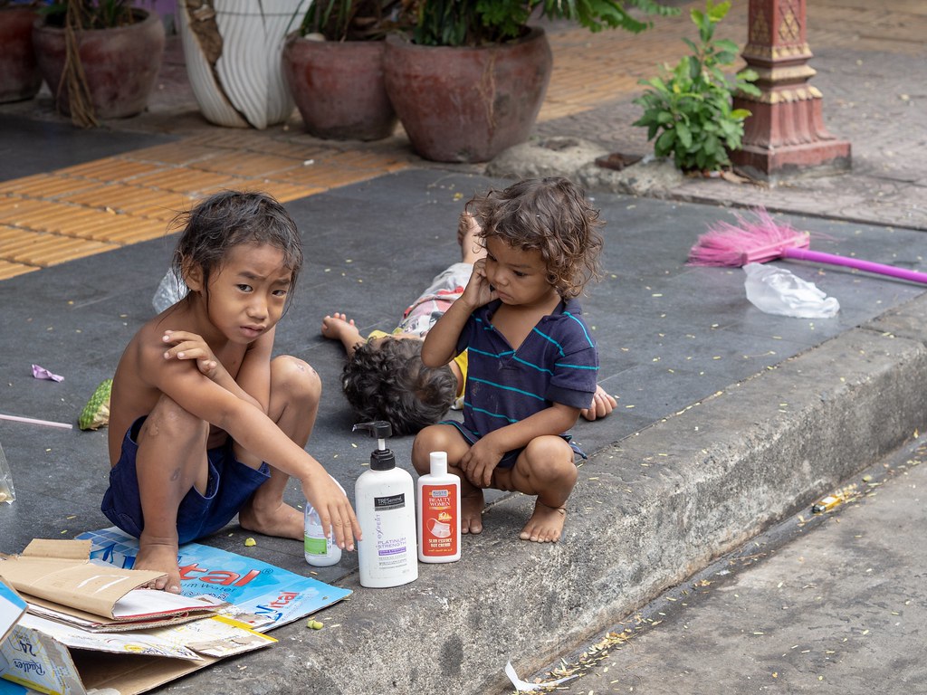 Poverty is one of the biggest social problem in developing nations. Hope these children could grow up and do better in life.