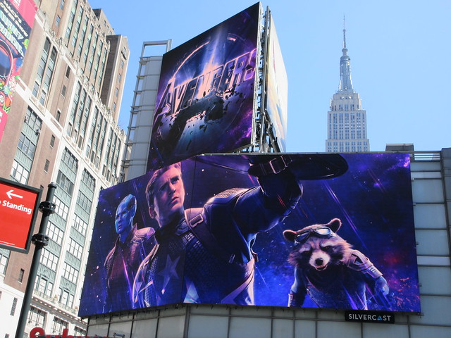 Avengers Endgame Billboard Empire State Bldg NYC 5345