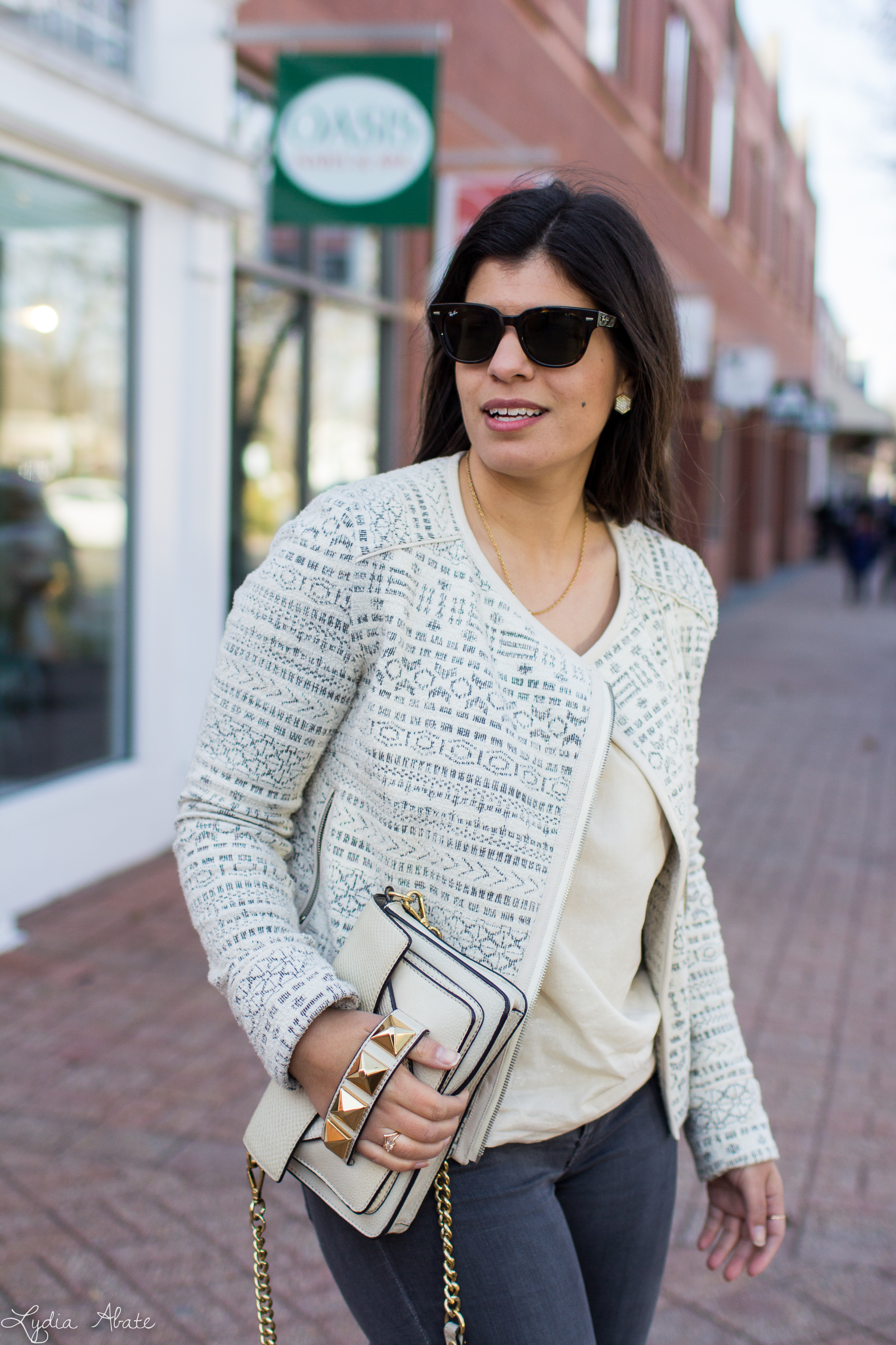 printed jacket, cream blouse, grey jeans, studded bag-5.jpg