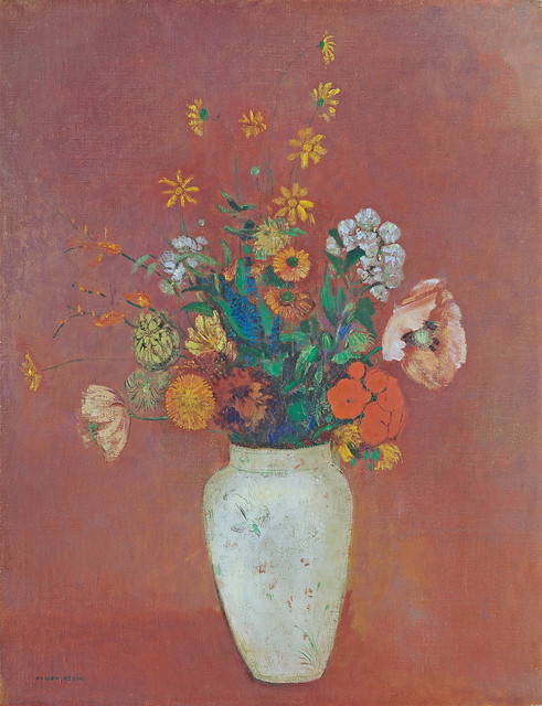 Odilon Redon - Bouquet in a Chinese vase [1912-14]
