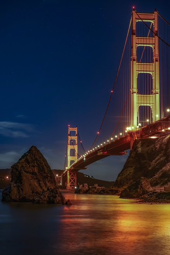 Golden rock by karinavera, 70200 city longexposure night photography cityscape urban ilcea7m2 sunset sanfrancisco battery golde