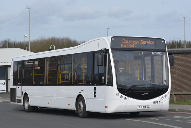 BUS5 YJ68 FRX Newcastle Airport Park & Fly