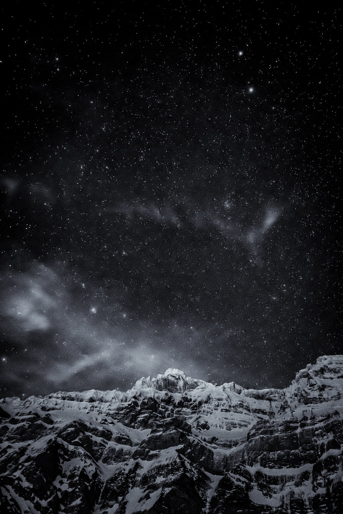 Nightsky above Säntis - Switzerland | In black and white the… | Flickr