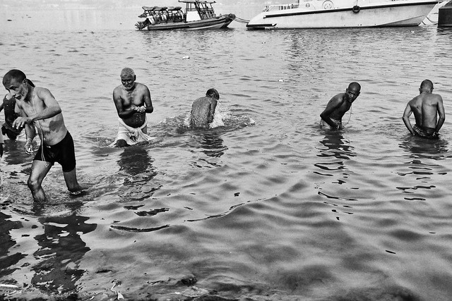 Bathing in Ganges, Kolkata