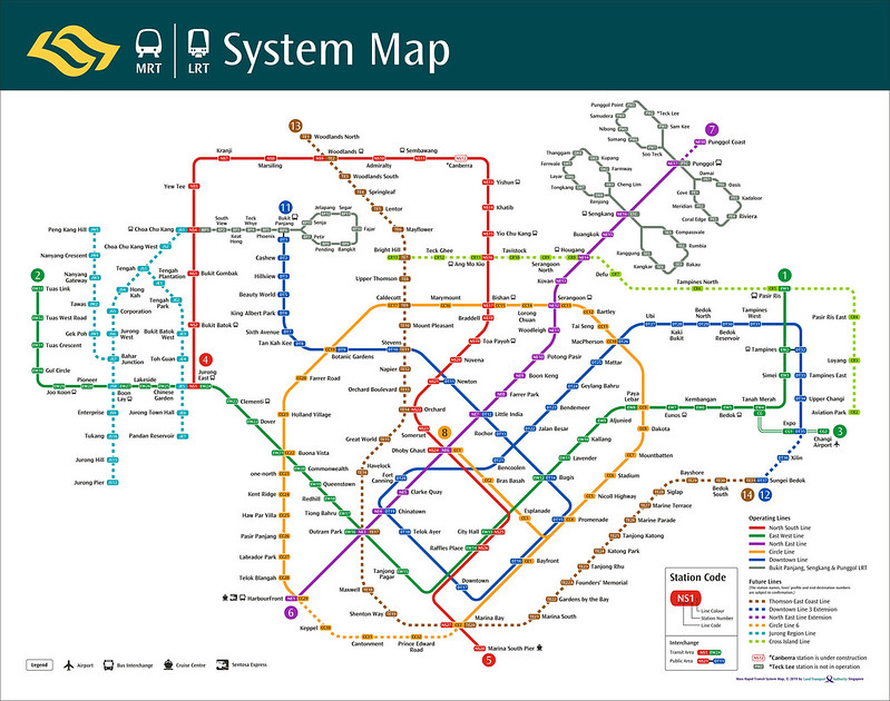 Singapore Future MRT/LRT Map (April 2019)