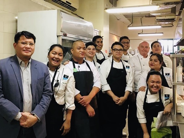 The image shows Dean Angelo, Chef Pierre, PWA Conan and Team Vatel having a group photo.