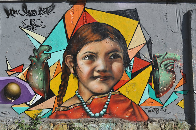 Nina Triqui Girl Mural Oaxaca Mexico Paintings