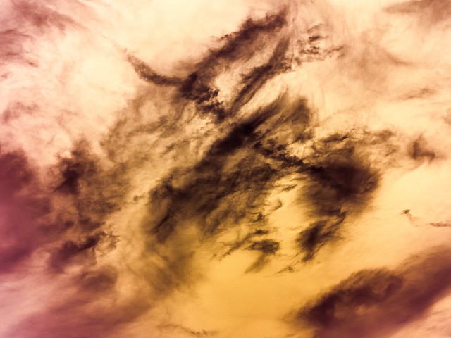 Oblique Double Portrait cloudscape signsinthesky