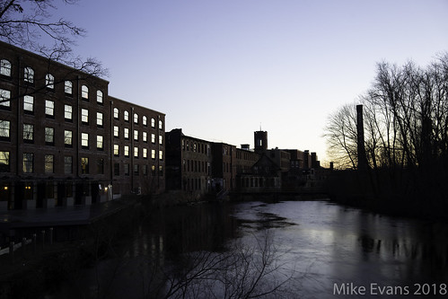 warwick rhode island industry mill sunrise industrial urban water river morning 35mm