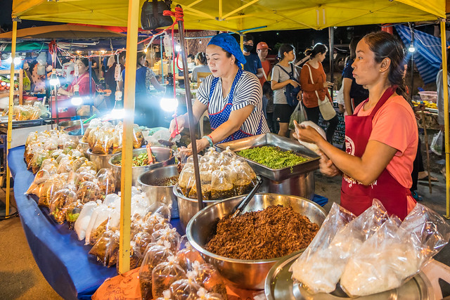 Vendors at the night market