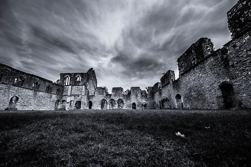 abbey ruins bw netleyabbey england unitedkingdom gb