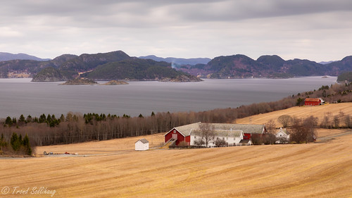 skatval stjørdal norway trondheimsfjord sea seaside farm farming spring view landscape