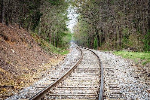 spring railway railroad overcast curved canon kymulga childersburg alabama 2019 unitedstatesofamerica us