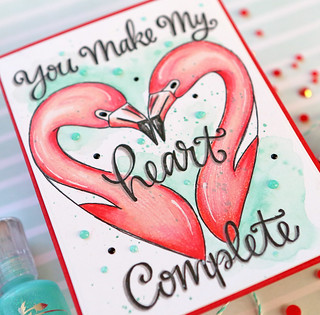 Valentine's Day Watercolor Card 4 close up | by suzy.plantamura