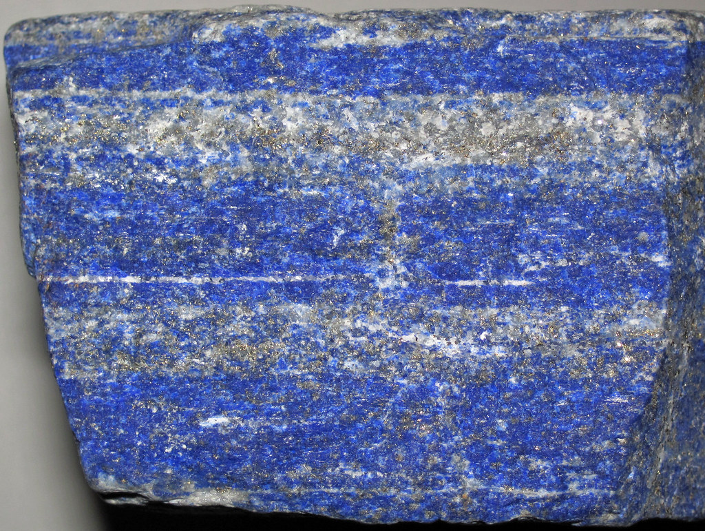 Lapis lazuli (lazuritic gneiss) (Sar-e-Sang Deposit, Sakhi Formation, Precambrian, 2.4-2.7 Ga (?); Sar-e-Sang Mining District, Hindu-Kush Mountains, Afghanistan) 2