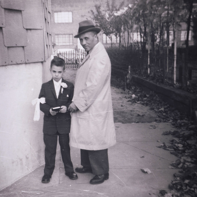 Bronx men are tough, even in a Communion suit, 1959