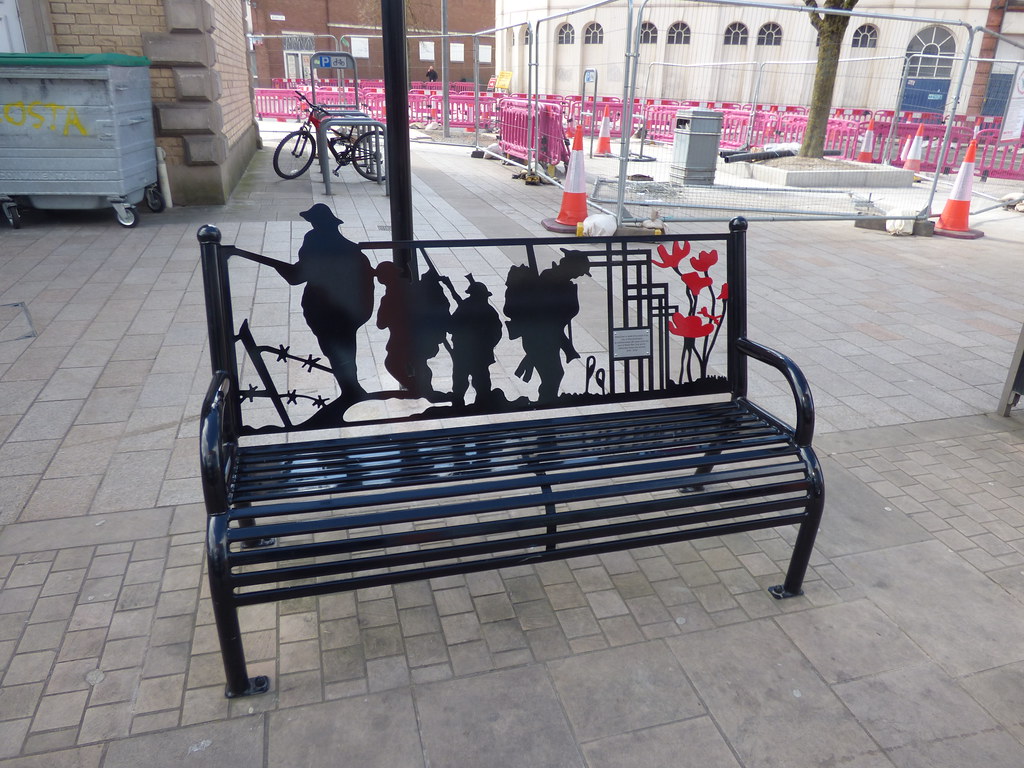 Wolverhampton Bench World War 1 bench at the Wolverhampton Interchange | Flickr