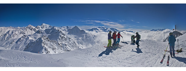 Verbier , Mont Gelé Panorama .Izakigur No. 7738 7739 7740 7741 Panorama. 21/03/2018 14:57:36. Canton of Valais , Switzerland.