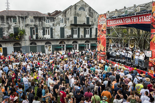 Hot 8 Brass Band play French Quarter Fest day 3 on April 13, 2019. Photo by Ryan Hodgson-Rigsbee RHRphoto.com