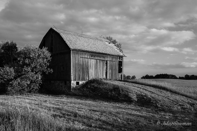 Weathered Barn in Evening Light